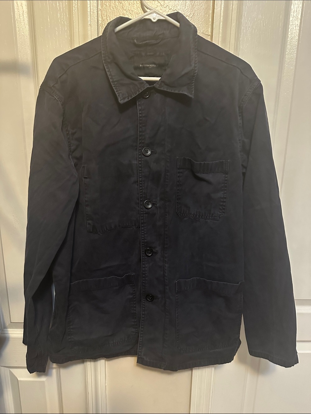 Banana Republic Navy Lightweight Button Jacket